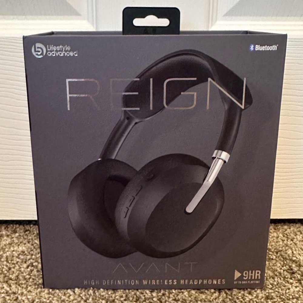 Reign Bluetooth Headphones- Black- Brand New In Box